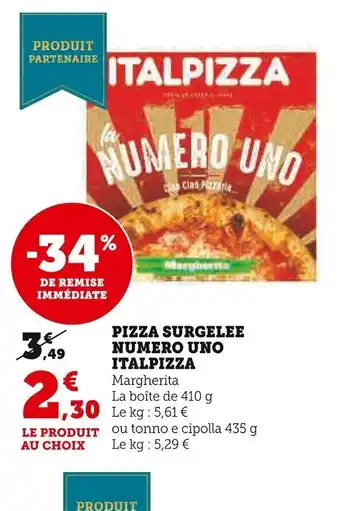 Super U PIZZA SURGELEE NUMERO UNO offre