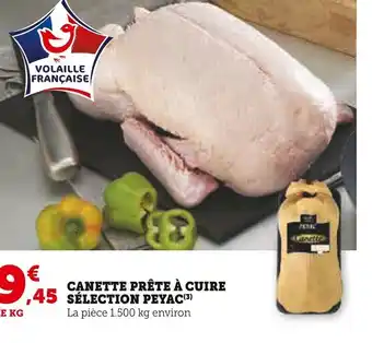Super U CANETTE PRÊTE À CUIRE 45 SÉLECTION PEYAC offre