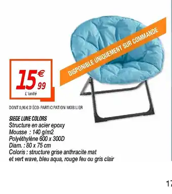Netto Siege Lune Colors offre