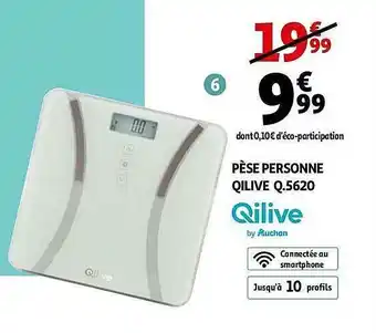 Auchan Pèse Personne Qilive Q.5620 offre