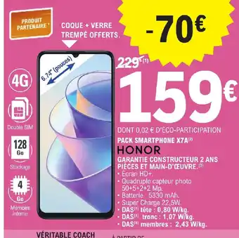 E.Leclerc GARANTIE CONSTRUCTEUR 2 ANS PIÈCES ET MAIN-D'ŒUVRE. (3) offre