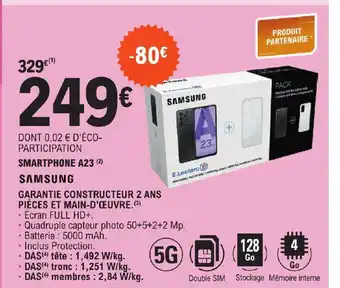 E.Leclerc SMARTPHONE A23 offre