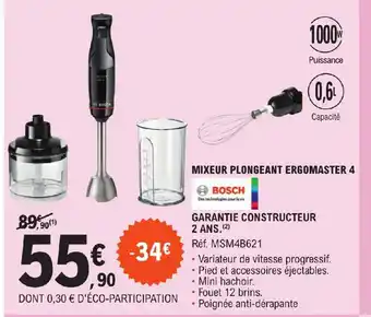 E.Leclerc MIXEUR PLONGEANT ERGOMASTER 4 offre