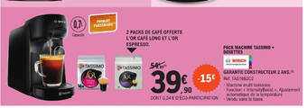 E.Leclerc PACK MACHINE TASSIMO + DOSETTES offre