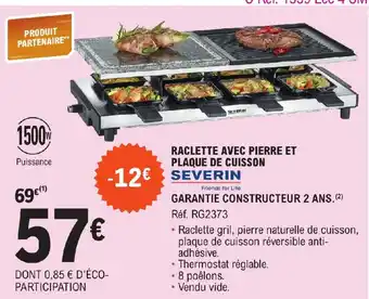 E.Leclerc RACLETTE AVEC PIERRE ET PLAQUE DE CUISSON offre