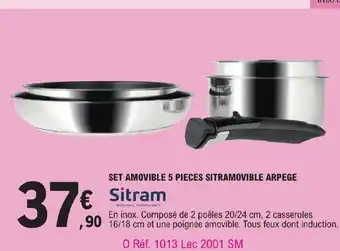 E.Leclerc SET AMOVIBLE 5 PIECES SITRAMOVIBLE ARPEGE offre