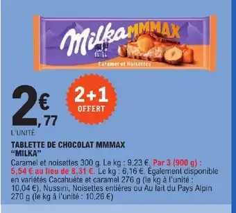 E.Leclerc TABLETTE DE CHOCOLAT MMMAX "MILKA" offre