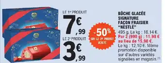 E.Leclerc BÛCHE GLACÉE SIGNATURE FAÇON FRAISIER "NESTLÉ" offre