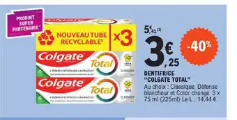 E.Leclerc DENTIFRICE "COLGATE TOTAL" offre