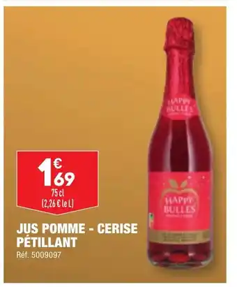 ALDI JUS POMME - CERISE PÉTILLANT offre