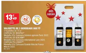 ALDI VALISETTE DE 3 BORDEAUX AOC offre