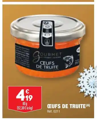 ALDI ŒUFS DE TRUITE offre