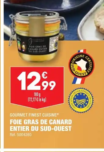 ALDI FOIE GRAS DE CANARD ENTIER offre