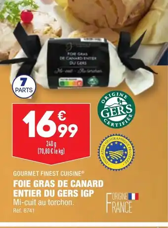 ALDI GOURMET FINEST CUISINEⓇ FOIE GRAS DE CANARD offre