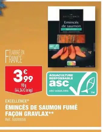 ALDI ÉMINCÉS DE SAUMON FUMÉ FAÇON GRAVLAX** offre