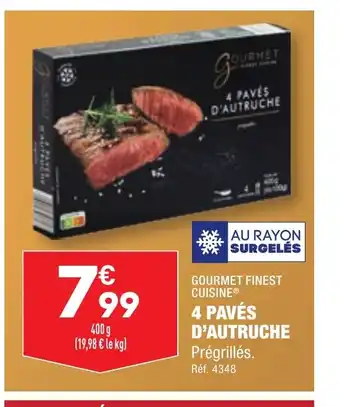 ALDI 4 PAVÉS D'AUTRUCHE offre