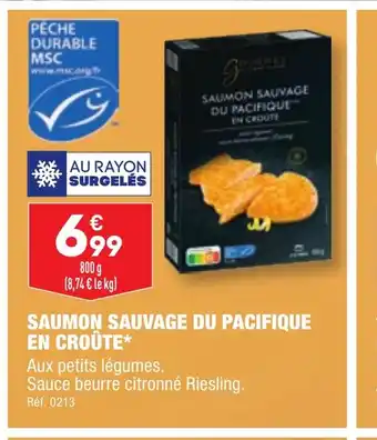 ALDI SAUMON SAUVAGE DU PACIFIQUE EN CROUTE offre