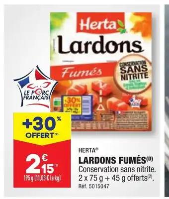 ALDI LARDONS FUMÉS offre