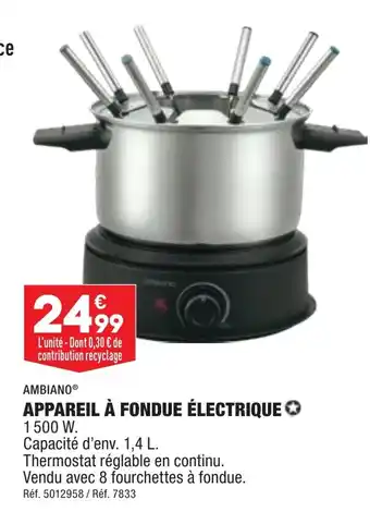 ALDI APPAREIL À FONDUE ÉLECTRIQUE offre