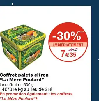 Monoprix La mère poulard coffret palets citron offre