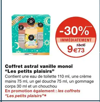 Monoprix Les petits plaisirs coffret astral vanille monoï offre