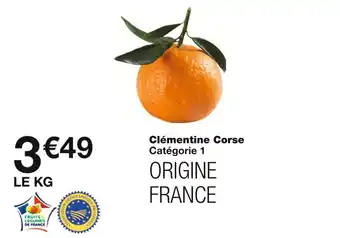 Monoprix Clémentine corse offre