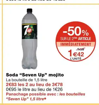 Monoprix Seven up soda mojito offre