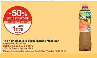 Fuzetea thĂ© noir glacĂ© Ă la pĂȘche intense
