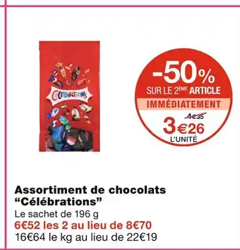 Monoprix Célébrations assortiment de chocolats offre