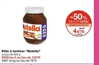 Monoprix Nutella pâte à tartiner offre