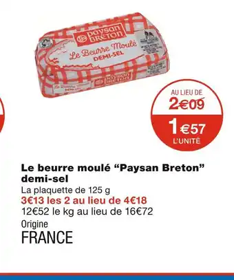 Paysan breton le beurre moulé demi-sel