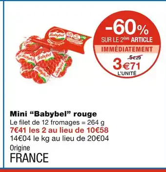 Monoprix Babybel mini babybel rouge offre