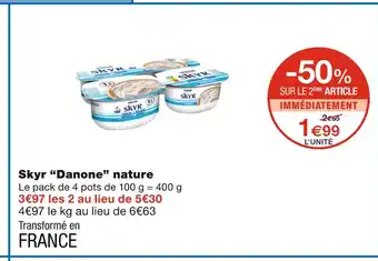 Monoprix Danone skyr nature offre