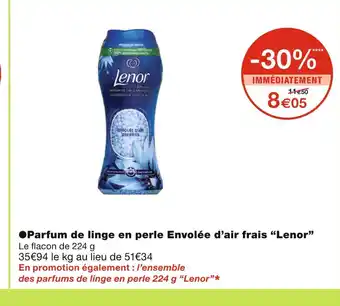 Monoprix Lenor parfum de linge en perle envolée d’air frais offre