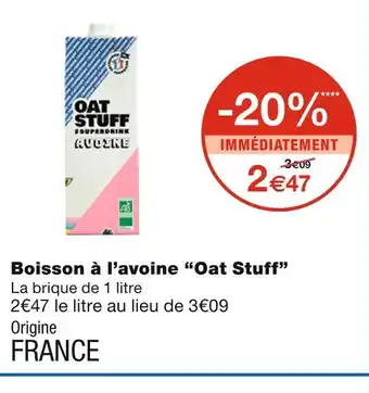 Monoprix Oat stuff boisson à l’avoine offre