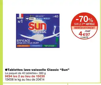 Monoprix Sun ●tablettes lave-vaisselle classic offre