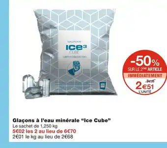 Monoprix Ice cube glaçons à l’eau minérale offre