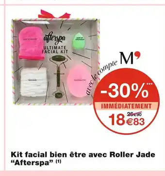 Monoprix Afterspa kit facial bien être avec roller jade offre