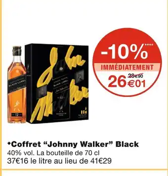 Monoprix Johnny walker coffret black offre