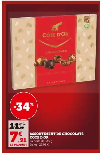 U Express Cote d'or assortiment de chocolats offre