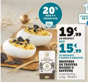 U saveurs brisures de truffes noires