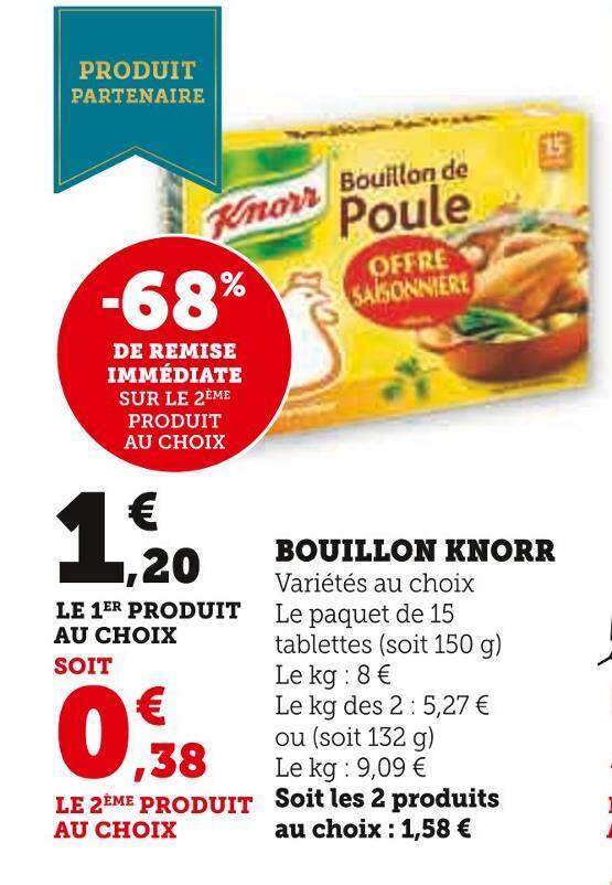 Promo Knorr bouillon chez U Express