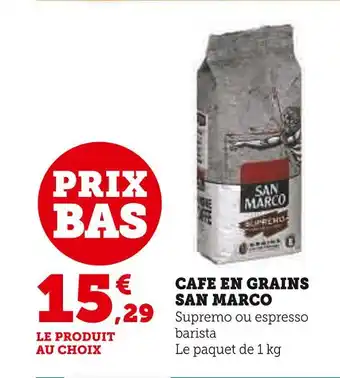 U Express San marco cafe en grains offre
