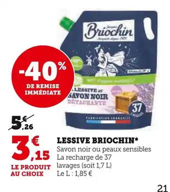 U Express Briochin lessive offre