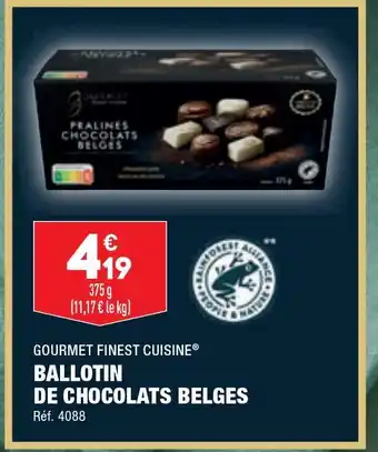 ALDI Gourmet finest cuisine ballotin de chocolats belges offre
