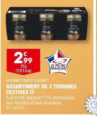 ALDI Gourmet finest cuisine assortiment de 3 terrines festives offre