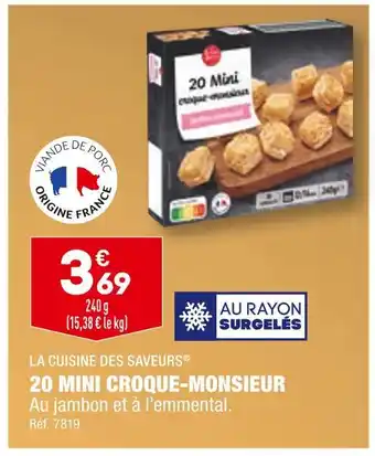 ALDI La cuisine des saveurs 20 mini croque-monsieur offre