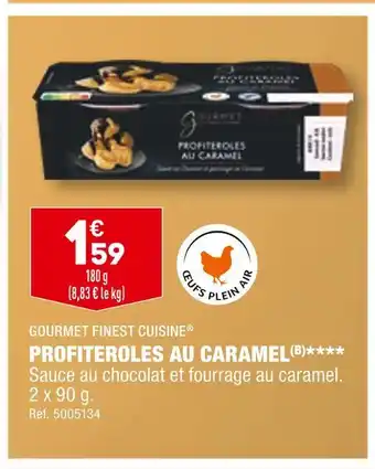 ALDI Gourmet finest cuisine profiteroles au caramel offre