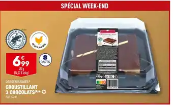 ALDI Desserissimes croustillant 3 chocolats offre