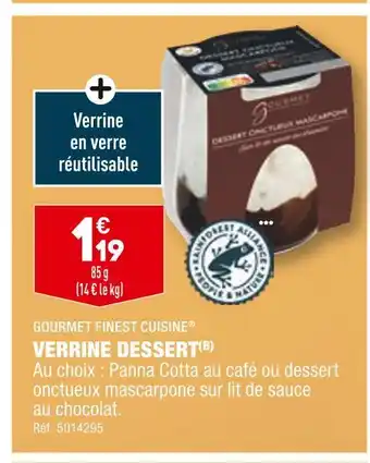 ALDI Gourmet finest cuisine verrine dessert offre